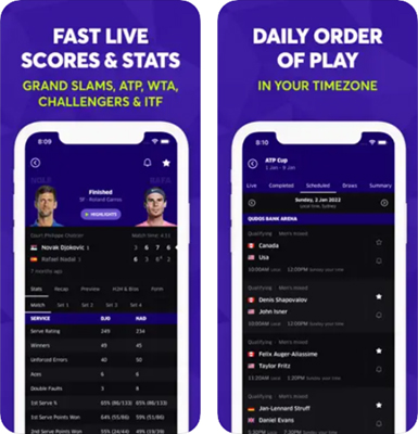 TNNS: Tennis Live Scores apps live tennis