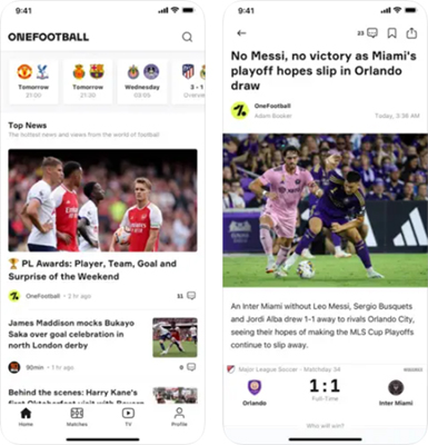 OneFootball - Football Scores soccer tournaments events